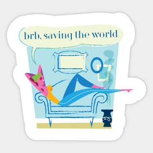 Saving the World Sticker